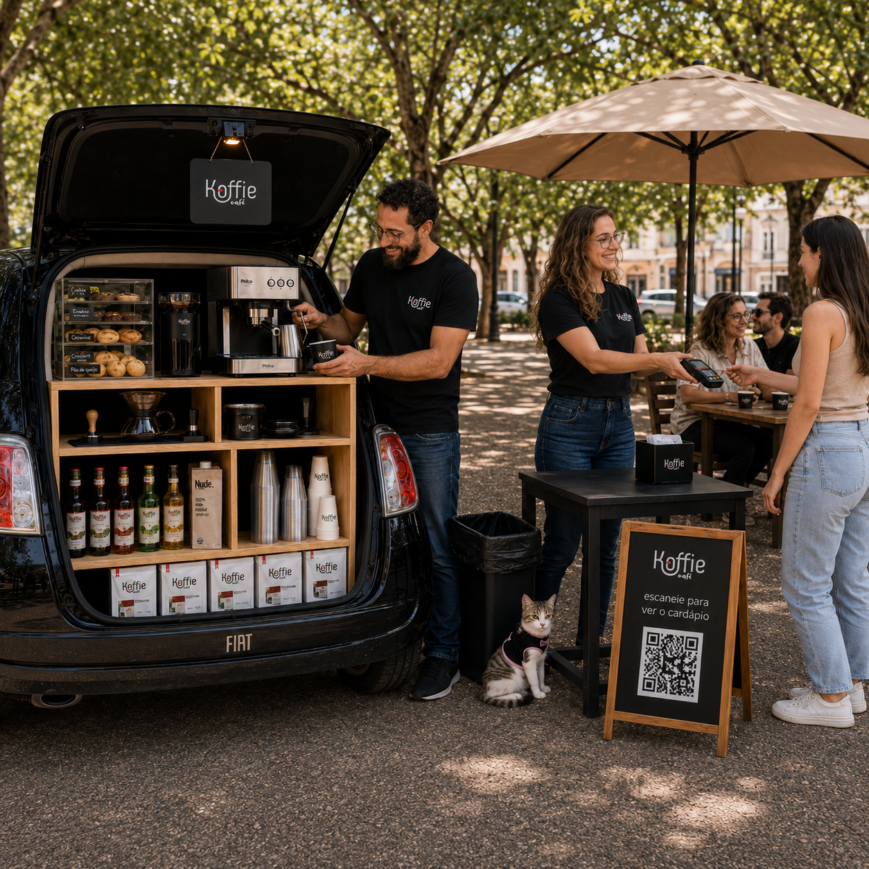 Koffie Car em operação